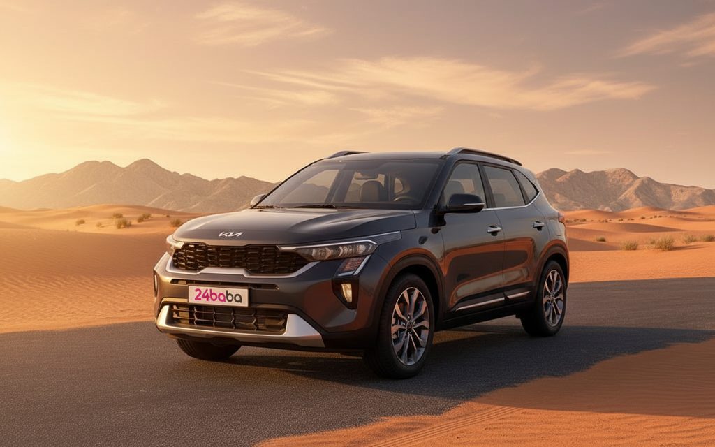 Kia Sonet 2025 Grey front view with headlights