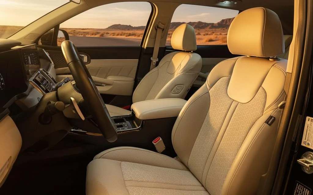 Kia Sorento 2023 leather seats and cabin