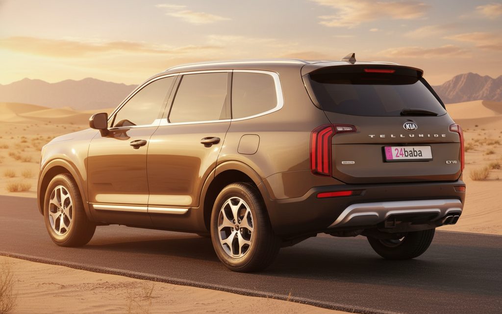 Kia Telluride 2023 Brown rear view showing taillights