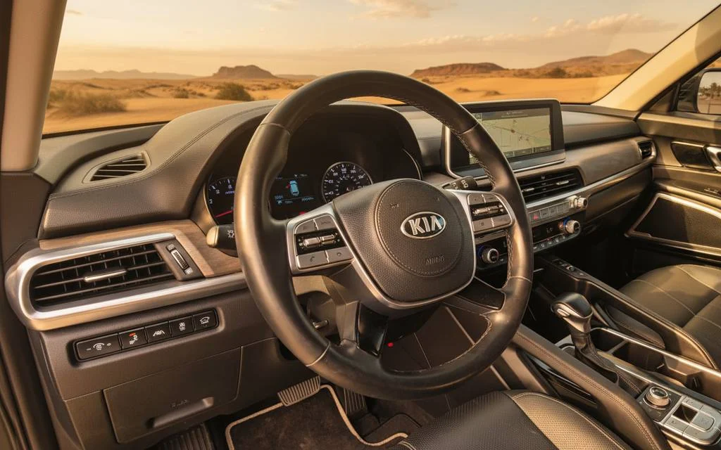 Kia Telluride 2023 interior view showing trim