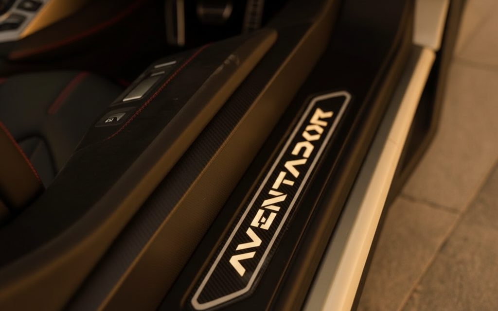 Lamborghini Aventador 2021 interior view showing trim – rental in Dubai