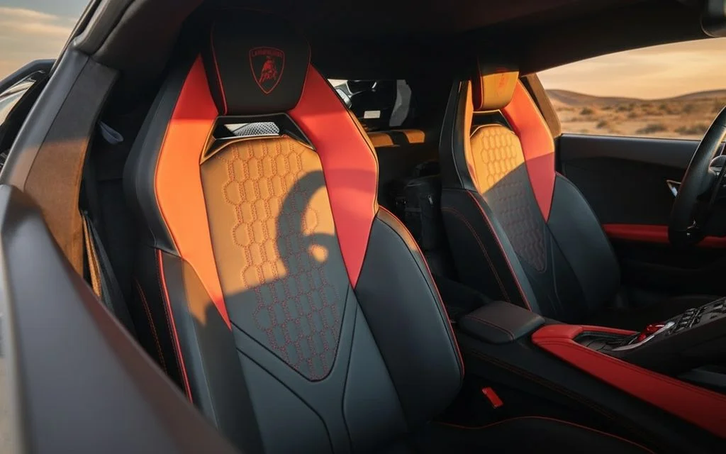 Lamborghini Revuelto 2025 leather seats and cabin – rental in Dubai