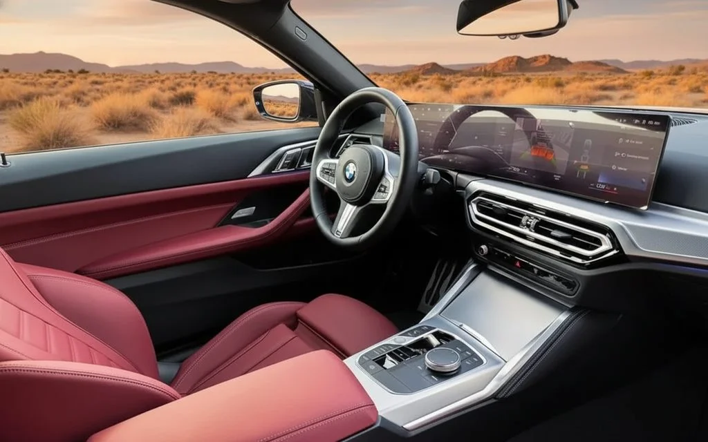 Bmw 420 2024 interior view showing trim – rental in Dubai