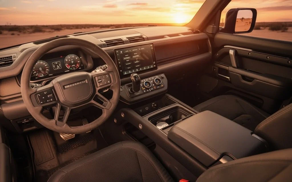 LandRover Defender 2023 interior view showing trim