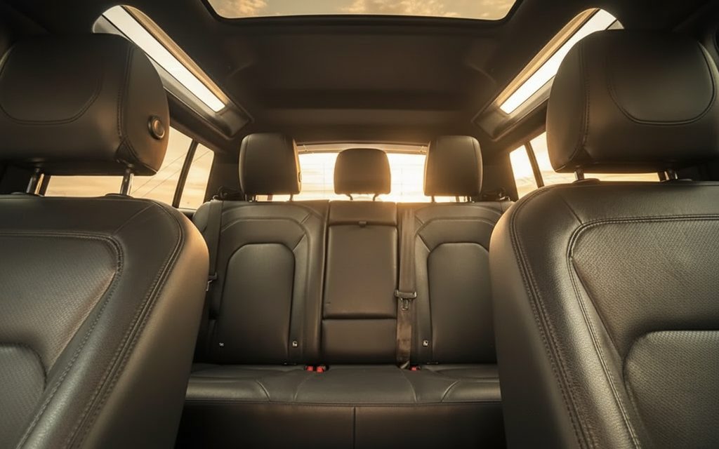 LandRover Defender 2023 leather seats and cabin