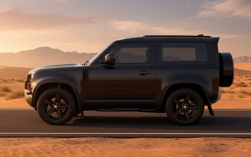 LandRover Defender 2023 Black side profile