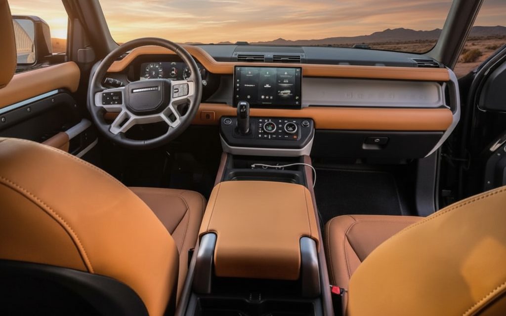 LandRover Defender 2024 leather seats and cabin