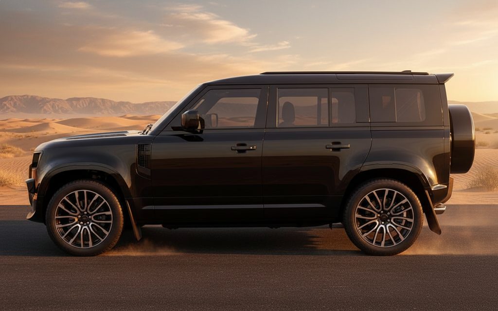 LandRover Defender 2025 Black side profile