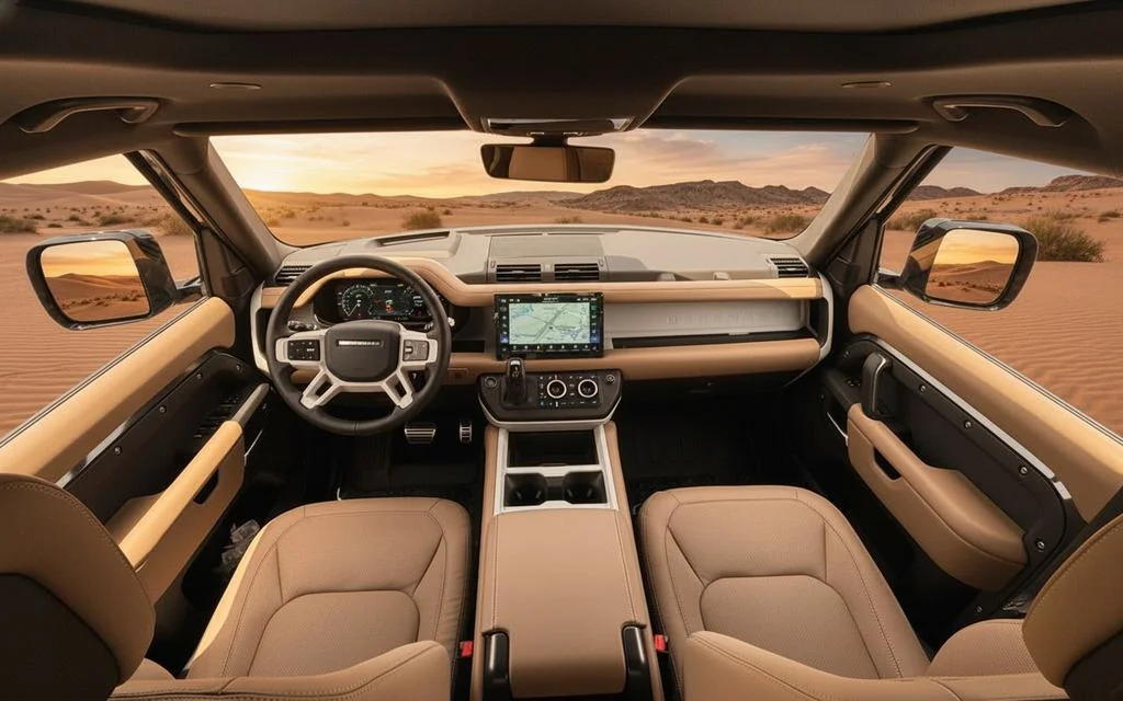 LandRover Defender 2025 interior view showing trim