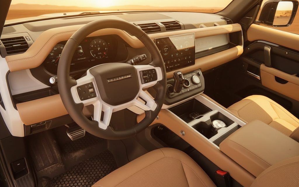 LandRover Defender 2025 interior view showing trim
