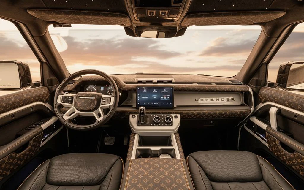 LandRover Defender 2025 interior view showing trim