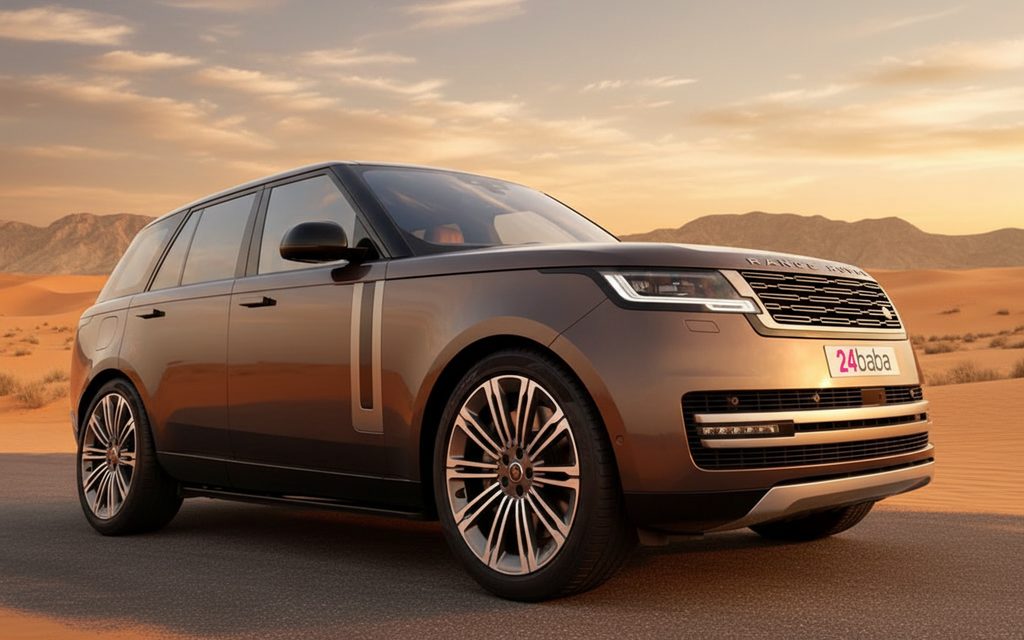 LandRover RangeRoverHse 2022 Grey front view with headlights – rental in Dubai