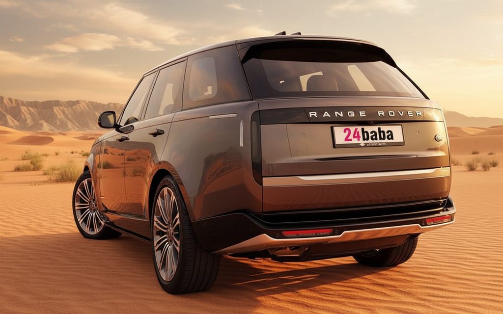 LandRover RangeRoverHse 2022 Grey rear view showing taillights – rental in Dubai
