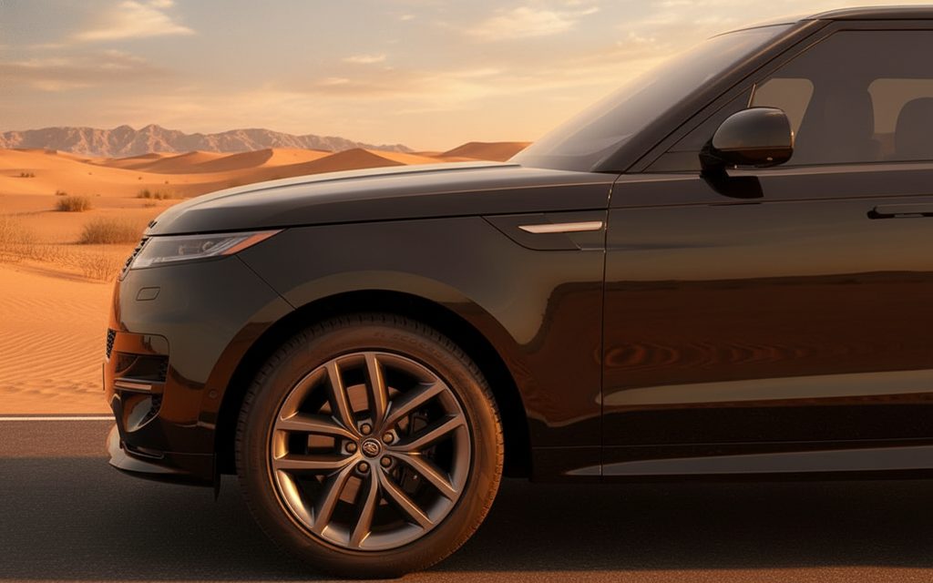 LandRover RangeRoverSport 2023 alloy wheel close up – rental in Dubai