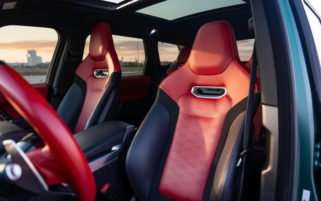 LandRover RangeRoverSvr 2022 leather seats and cabin – rental in Dubai