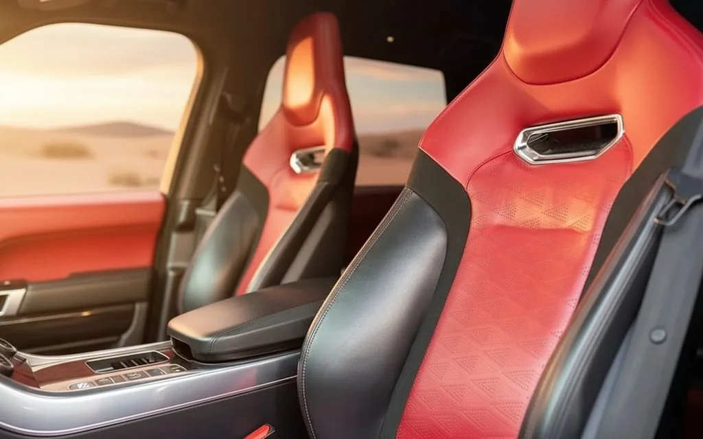 LandRover RangeRoverSvr 2022 leather seats and cabin – rental in Dubai