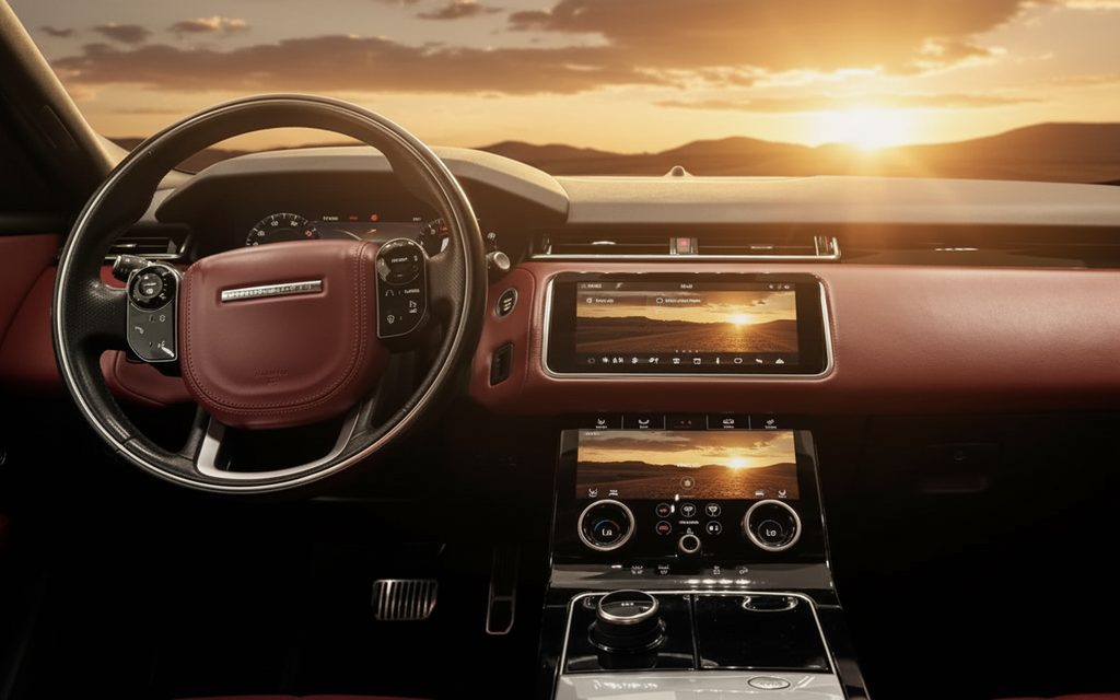 LandRover RangeRoverVelar 2020 interior view showing trim – rental in Dubai