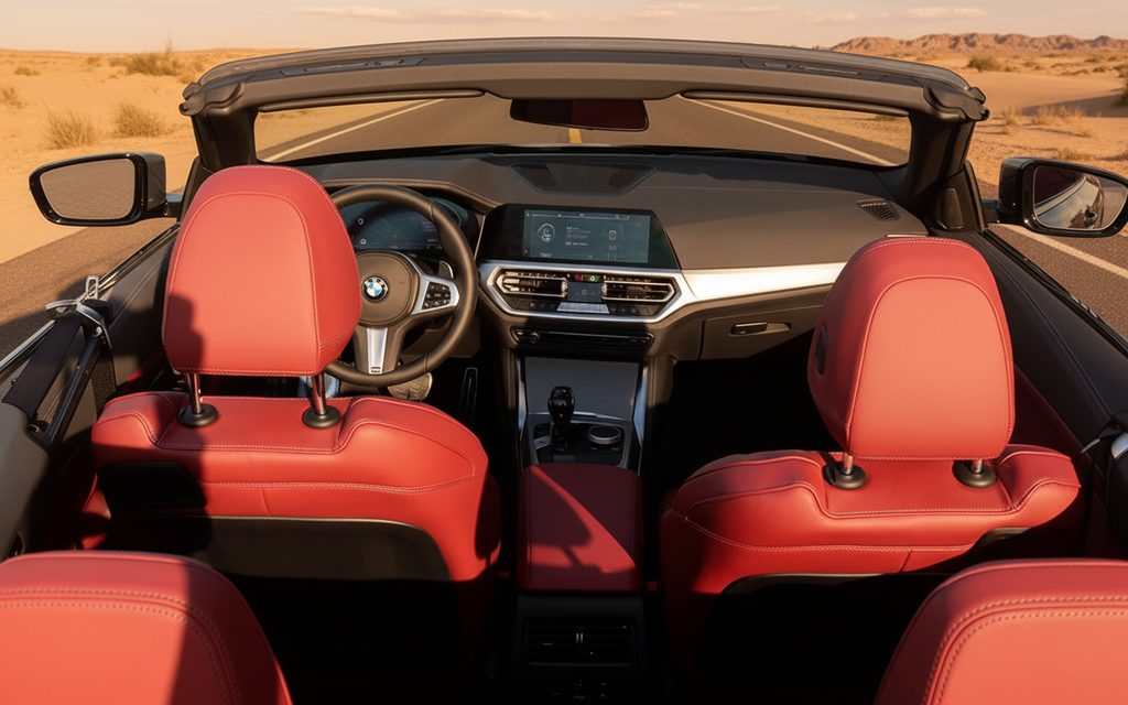 Bmw 420 2022 interior view showing trim – rental in Dubai