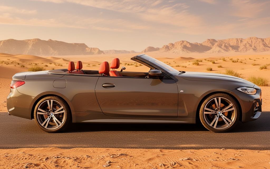 Bmw 420 2022 Grey side profile – rental in Dubai