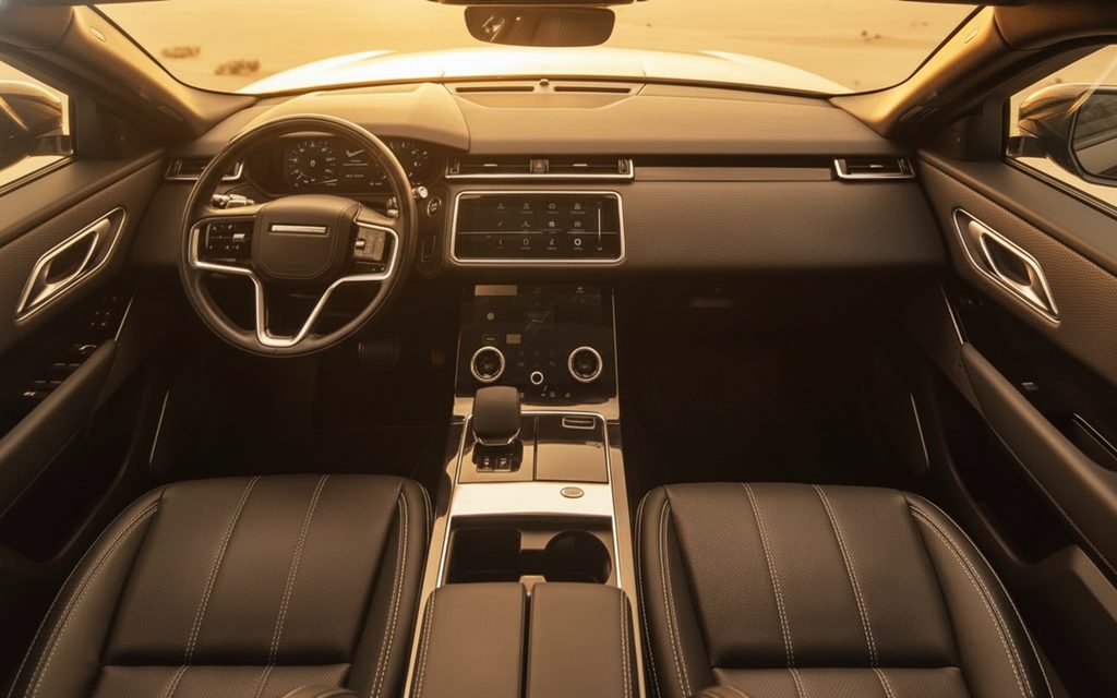 LandRover RangeRoverVelar 2023 interior view showing trim – rental in Dubai