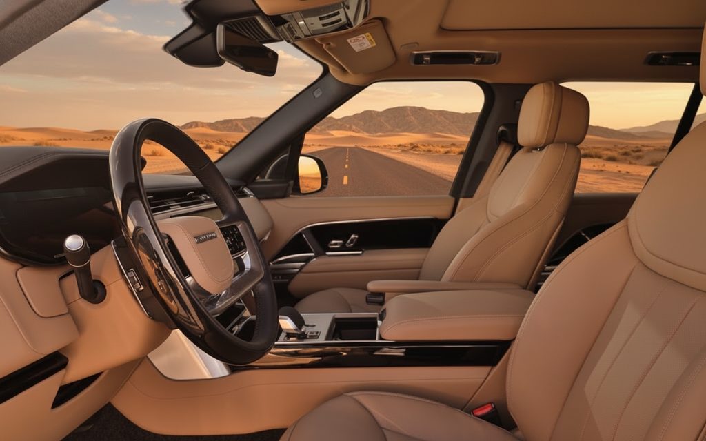 LandRover RangeRoverVogue 2024 leather seats and cabin – rental in Dubai