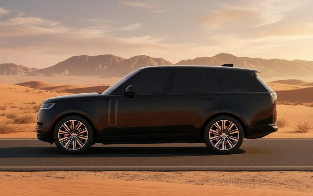 LandRover RangeRover 2022 Black side profile – rental in Dubai