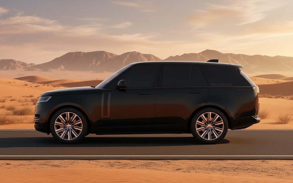 LandRover RangeRover 2022 Black side profile – rental in Dubai