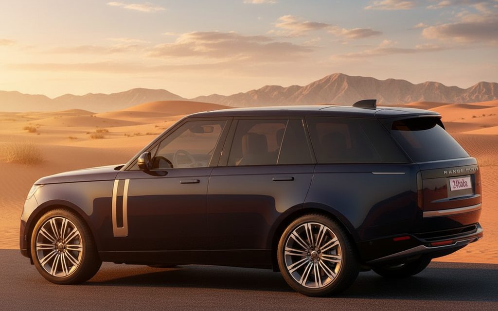 LandRover RangeRover 2023 Black side profile – rental in Dubai