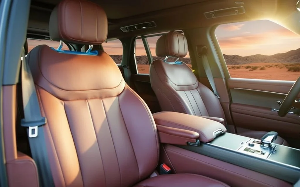 LandRover RangeRover 2023 leather seats and cabin – rental in Dubai