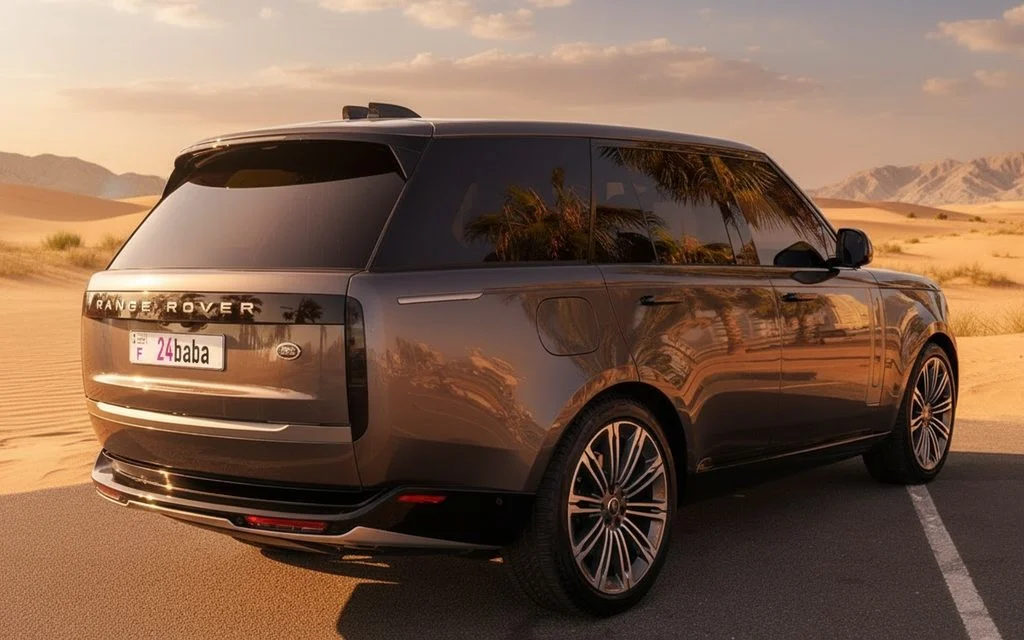 LandRover RangeRover 2023 Grey rear view showing taillights – rental in Dubai