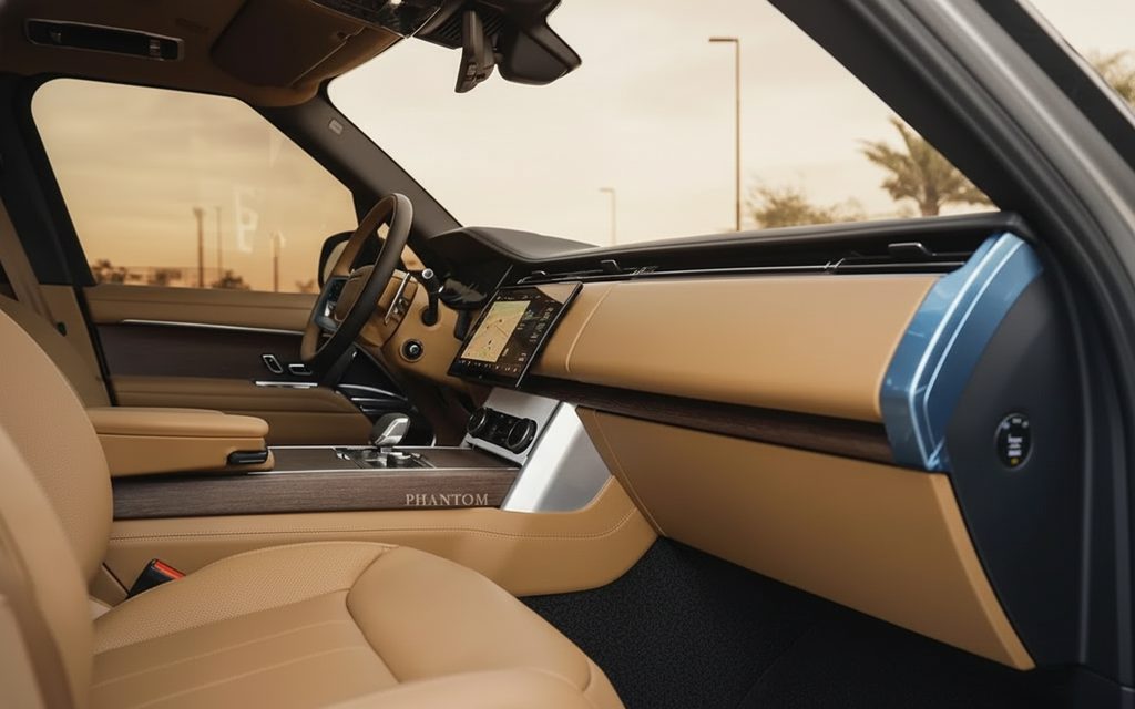 LandRover RangeRover 2023 interior view showing trim – rental in Dubai