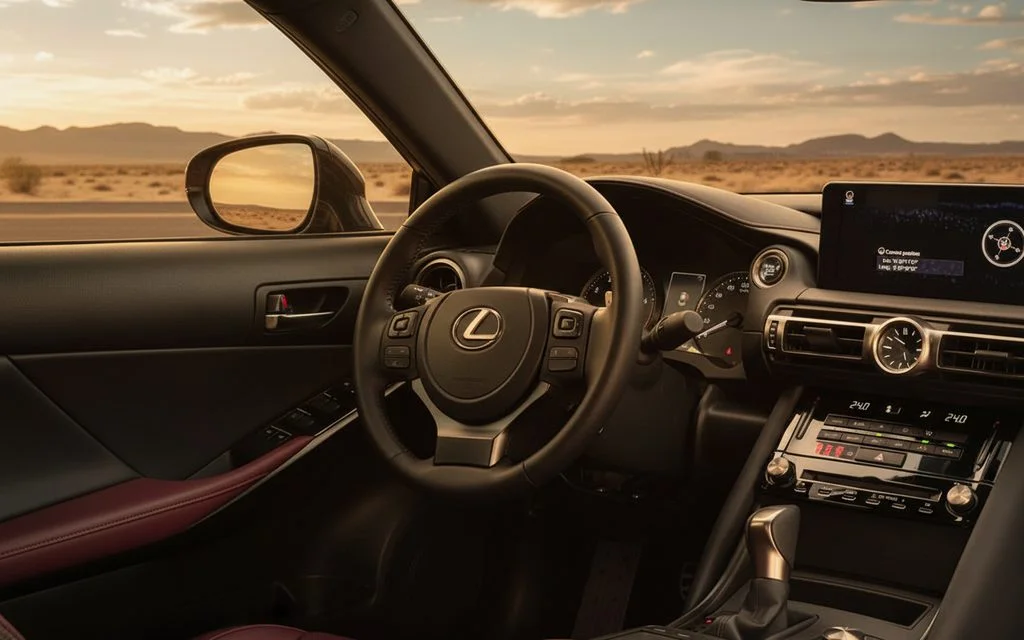 Lexus Is 2022 interior view showing trim – rental in Dubai