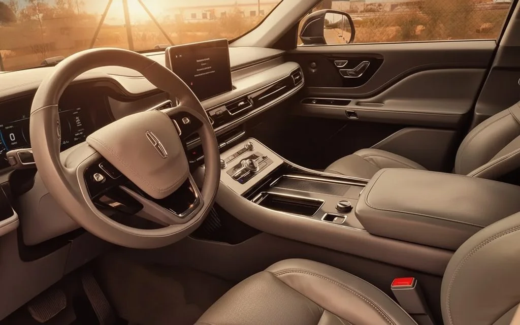 Lincoln Aviator 2020 interior view showing trim – rental in Dubai