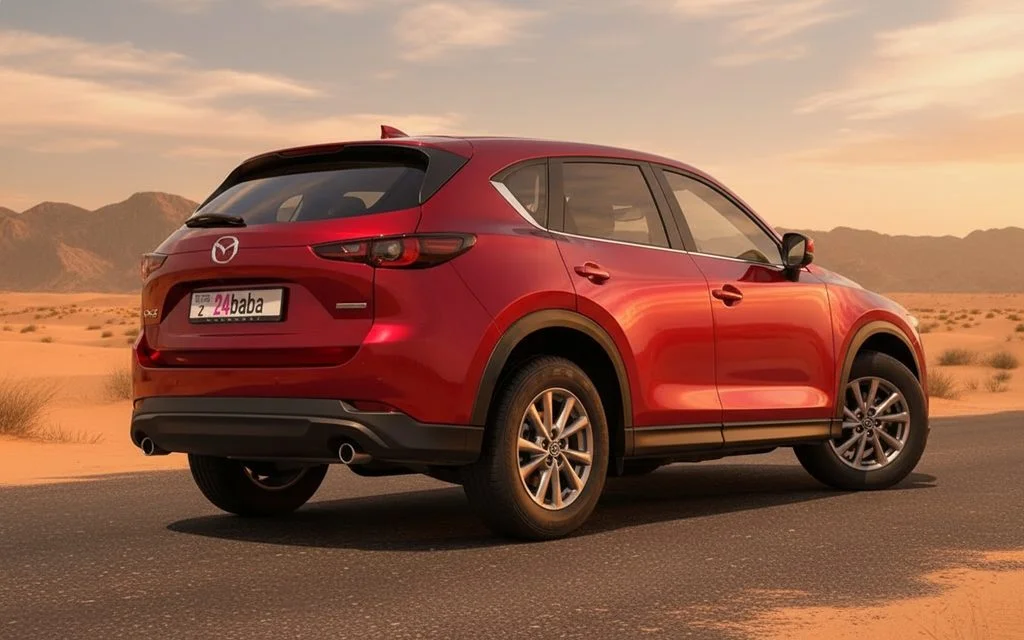 Mazda Cx 5 2023 Red rear view showing taillights – rental in Dubai
