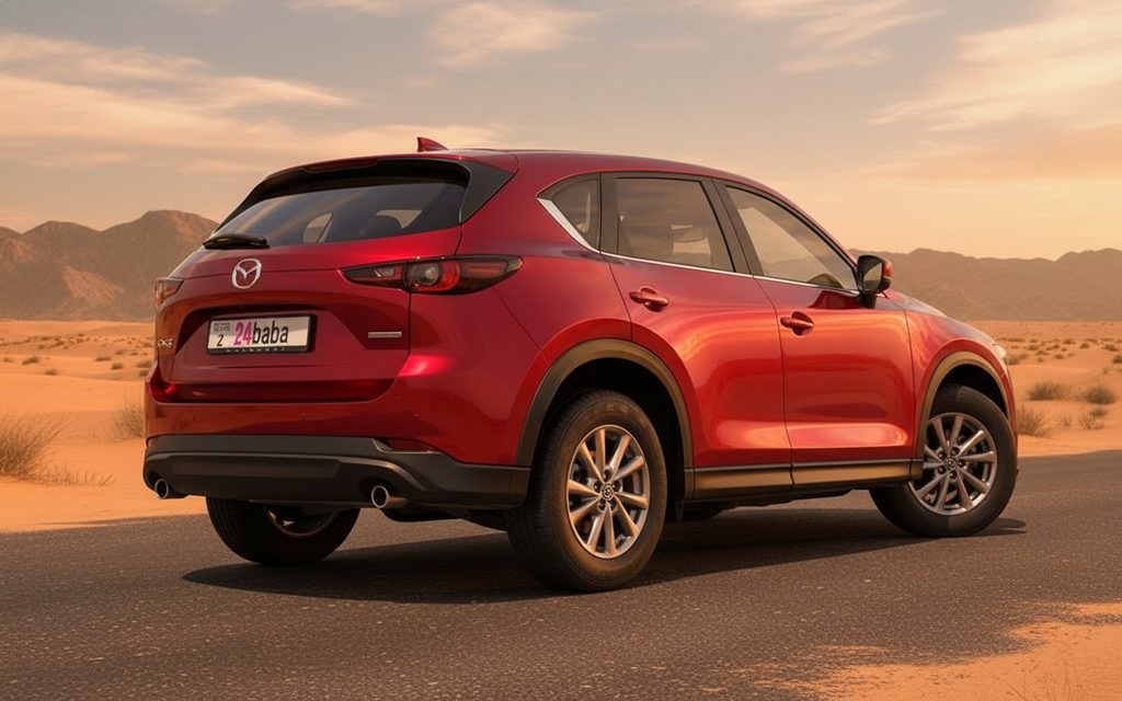 Mazda Cx 5 2023 Red rear view showing taillights – rental in Dubai