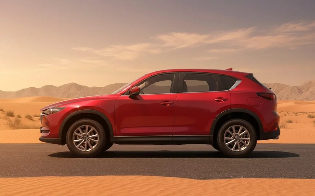 Mazda Cx 5 2023 Red side profile – rental in Dubai