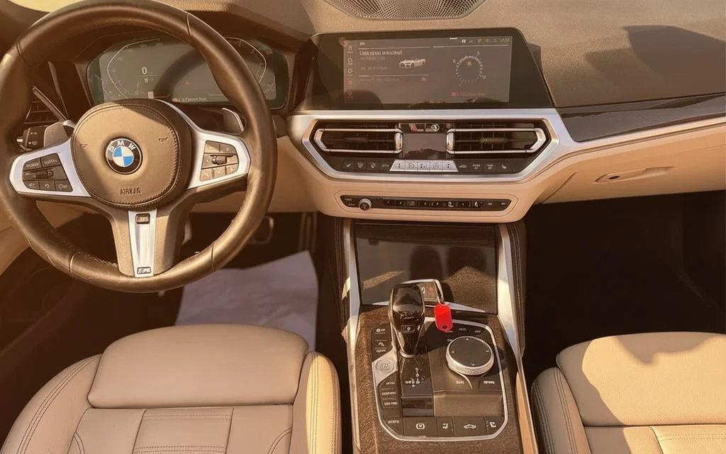 Bmw 430 2022 interior view showing trim – rental in Dubai