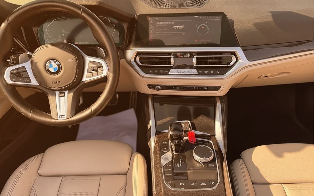 Bmw 430 2022 interior view showing trim – rental in Dubai