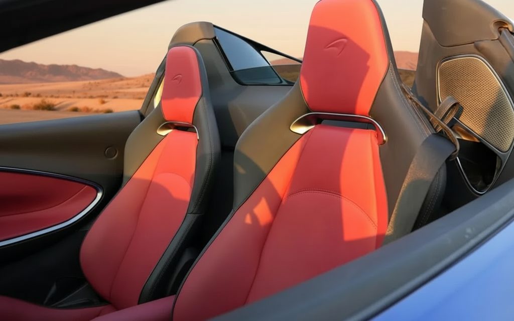 Mclaren Artura 2025 leather seats and cabin – rental in Dubai