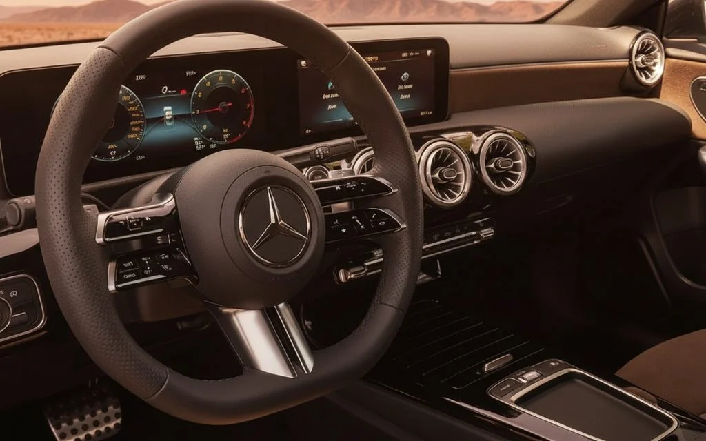 Mercedes A200 2024 interior view showing trim