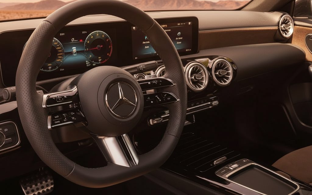 Mercedes A200 2024 interior view showing trim