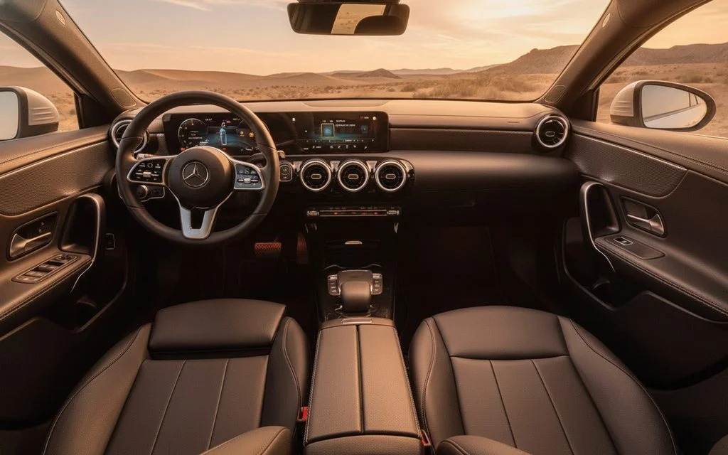 Mercedes A220 2023 interior view showing trim