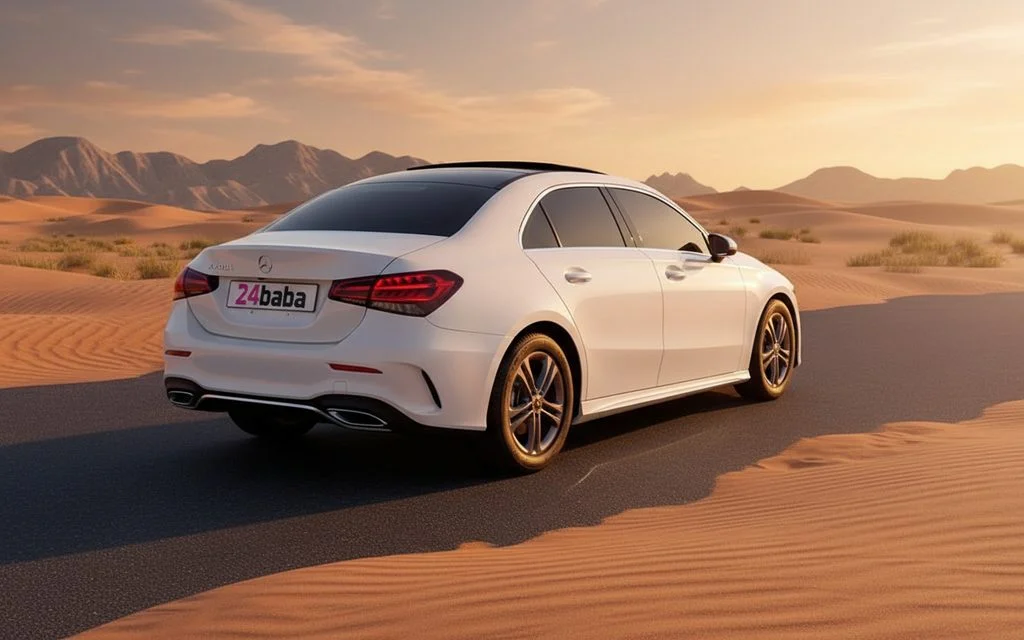 Mercedes A220 2023 White rear view showing taillights