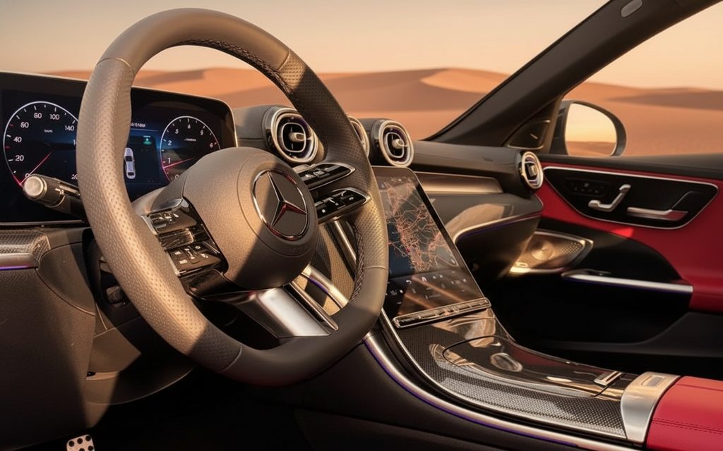 Mercedes C200 2025 interior view showing trim