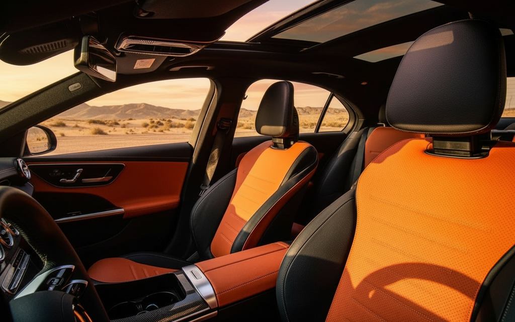 Mercedes C200 2025 leather seats and cabin