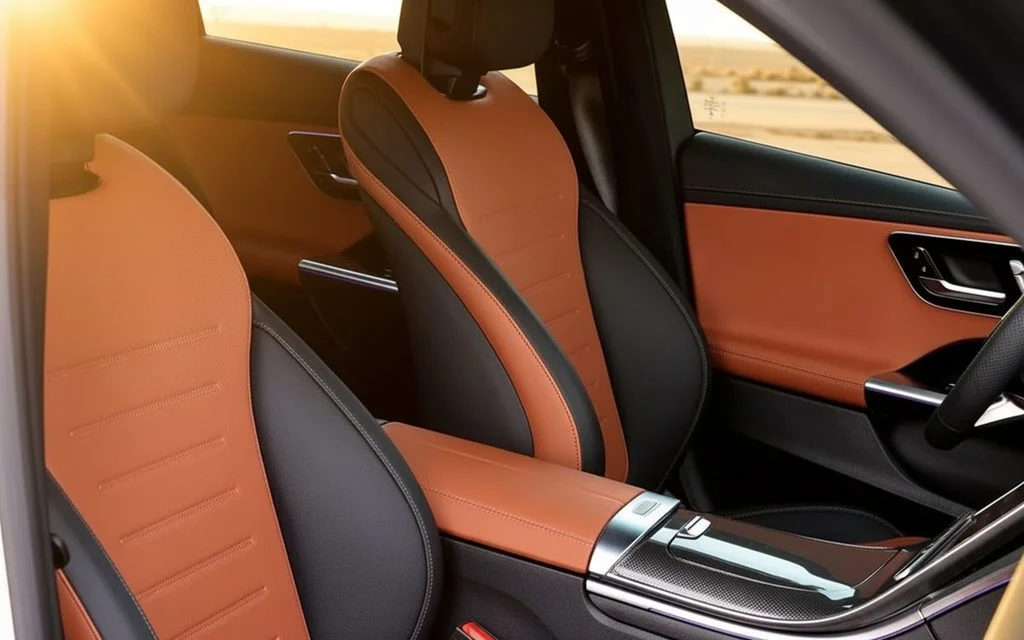 Mercedes C200 2024 leather seats and cabin