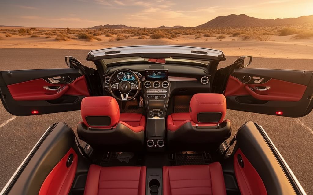 Mercedes C300 2021 leather seats and cabin