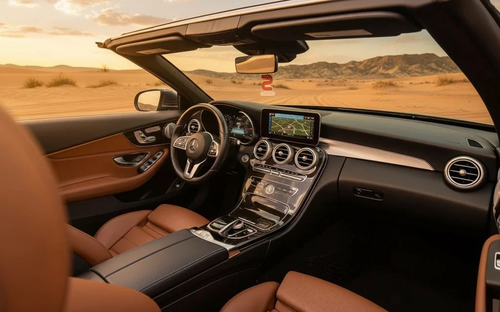 Mercedes C300 2021 interior view showing trim