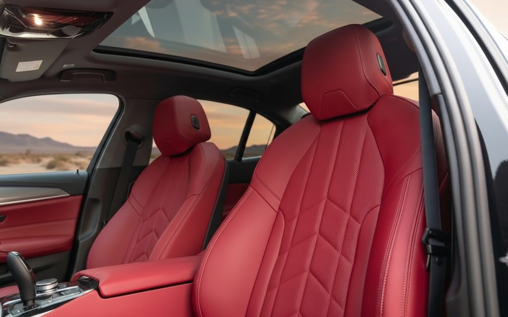 Bmw 520 2023 leather seats and cabin – rental in Dubai