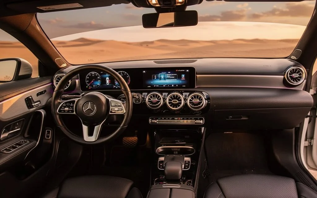 Mercedes Cla250 2021 interior view showing trim